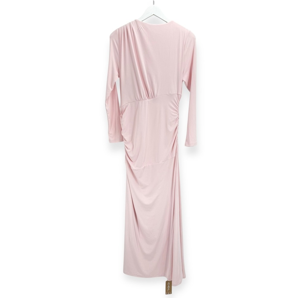 NWT OGL Eco-SkinKiss Boatneck Angled Ruched‎ Maxi Brami Dress - Size Large - Picture 11 of 12